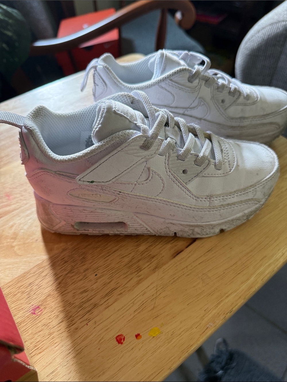 Nike Kids White Lace-Up Sneakers